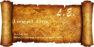 Lengyel Erna névjegykártya